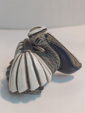Vtg Artesania Rinconada Pelican Figurine Uruguay Signed Animal Pottery Bird